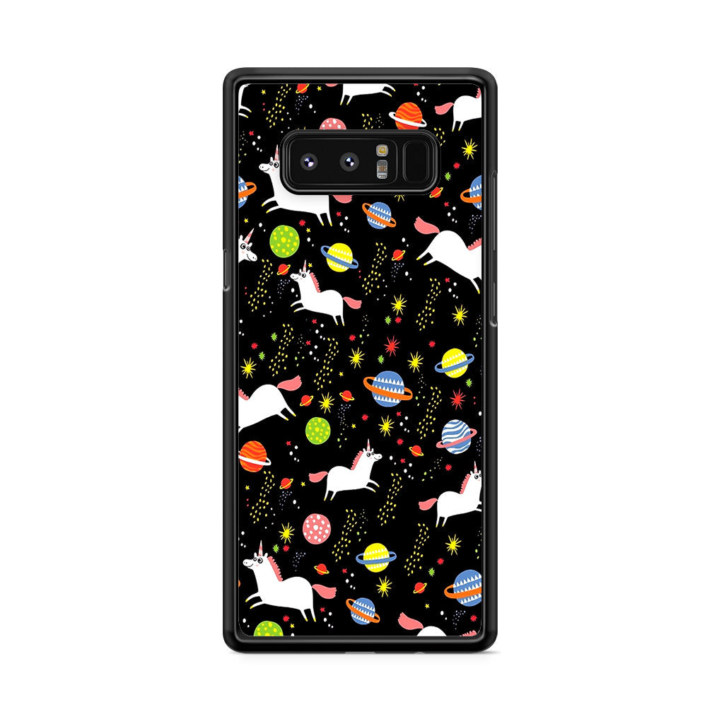 Space Unicorn Pattern Galaxy Note 8 Case