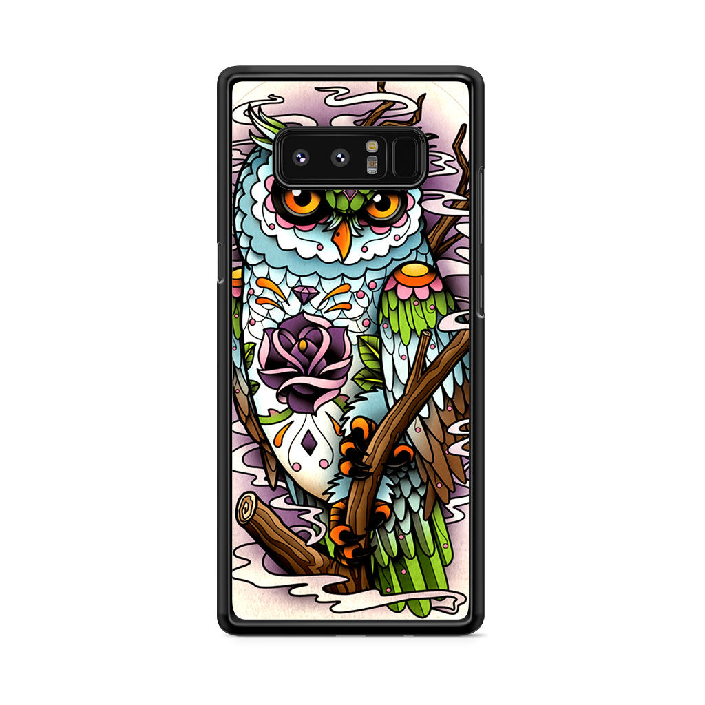 Sugar Skull Owl Tattoo Galaxy Note 8 Case