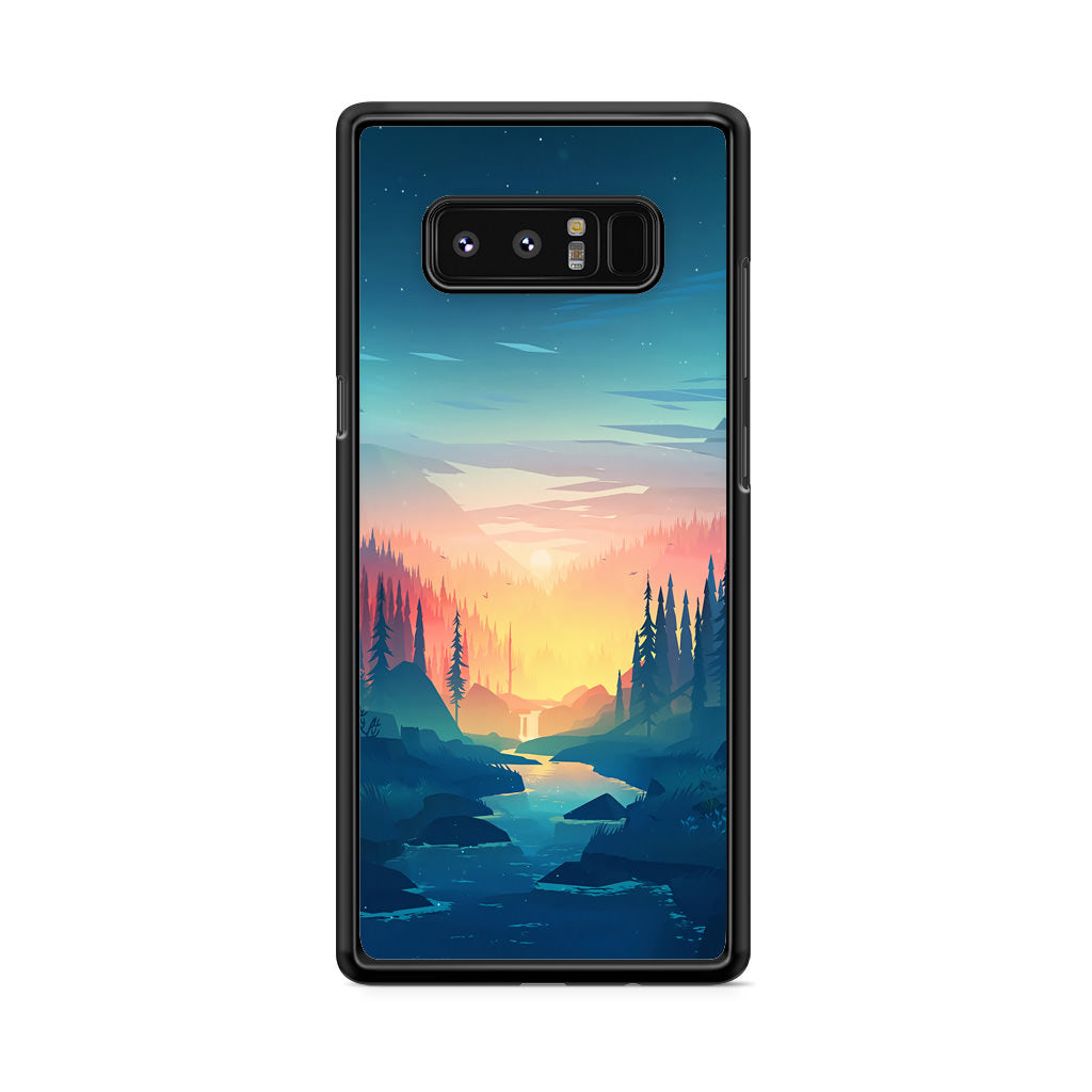 Sunset at The River Galaxy Note 8 Case