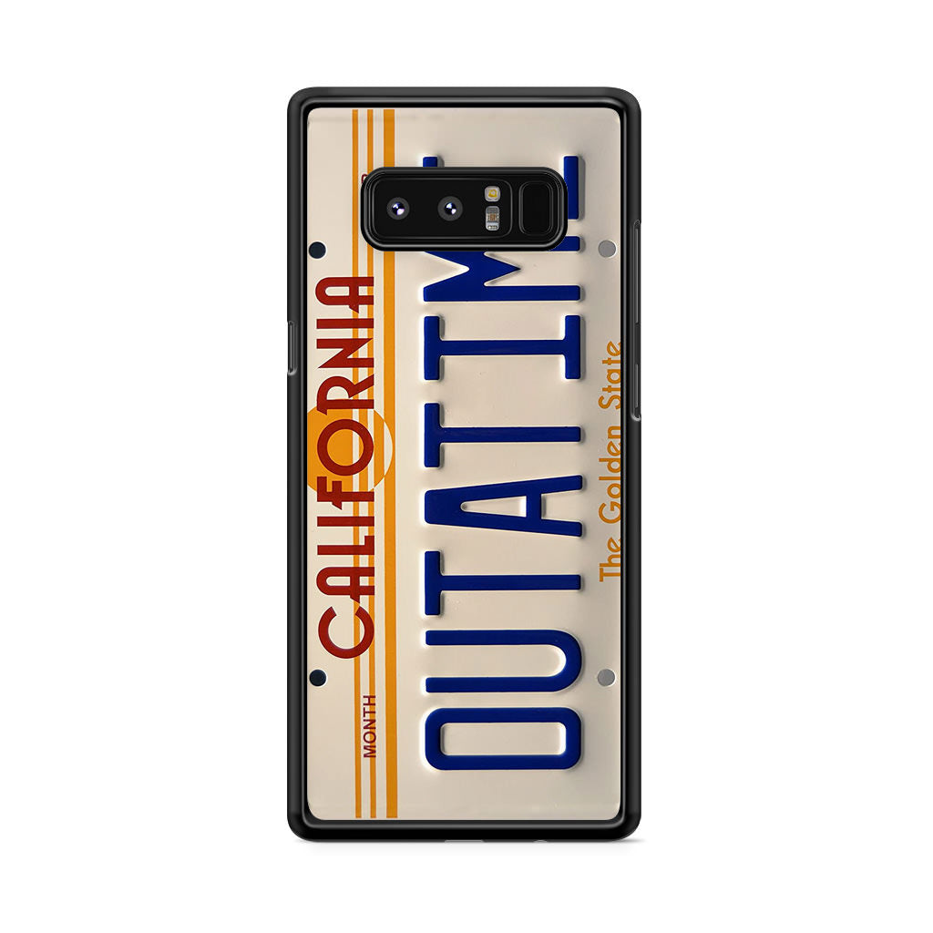 Back to the Future License Plate Outatime Galaxy Note 8 Case