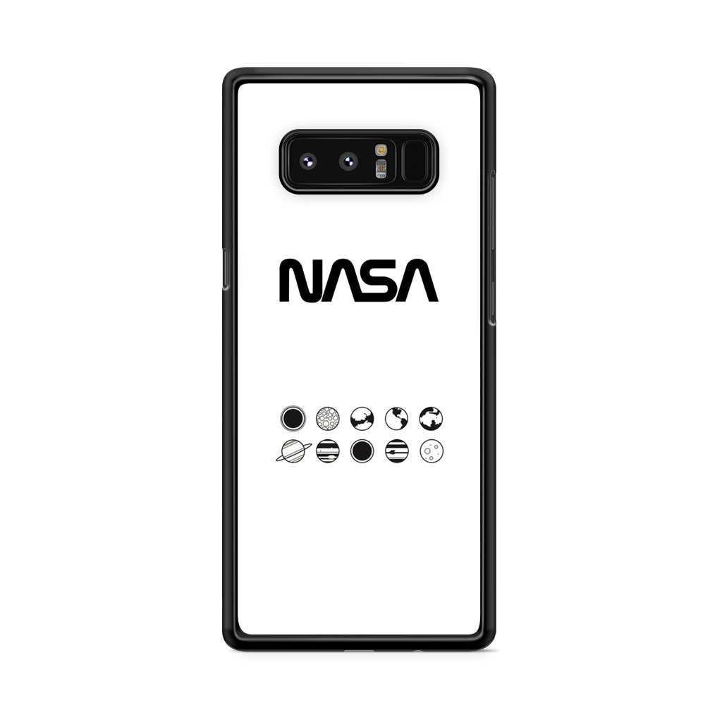 NASA Minimalist White Galaxy Note 8 Case