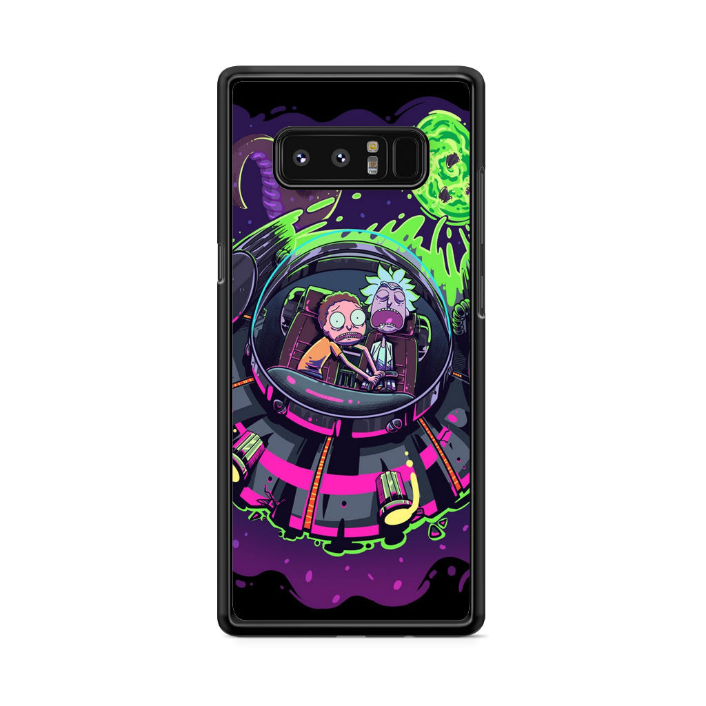 Rick And Morty Spaceship Galaxy Note 8 Case