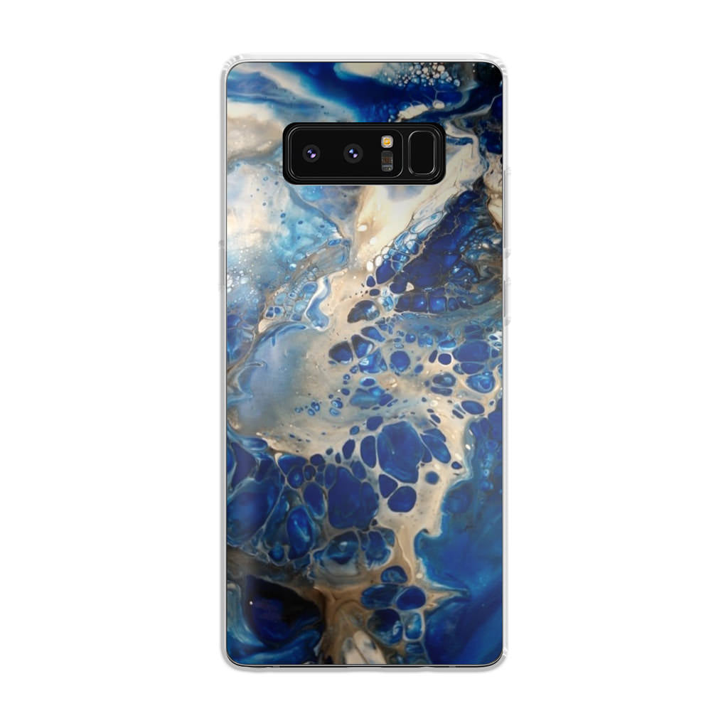 Abstract Golden Blue Paint Art Galaxy Note 8 Case