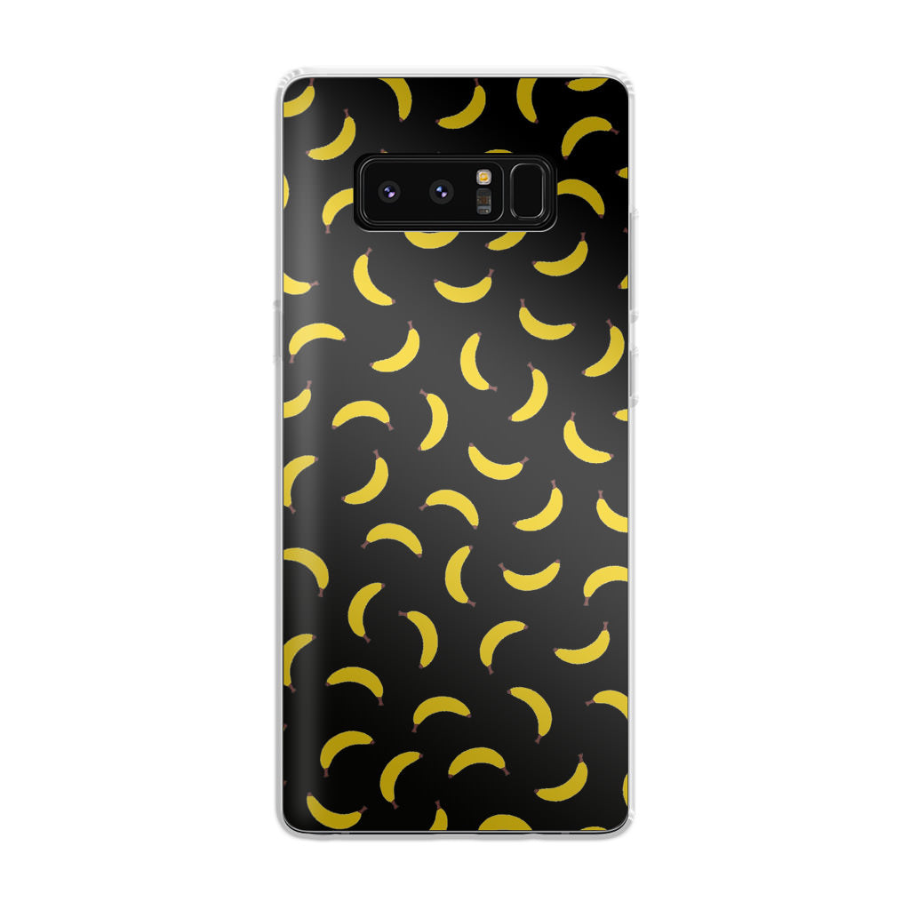 Bananas Fruit Pattern Black Galaxy Note 8 Case