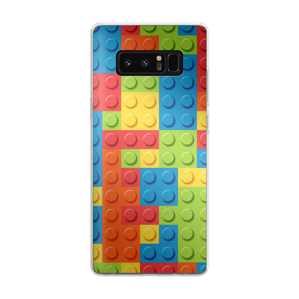 Blocks Rainbow Pattern Galaxy Note 8 Case