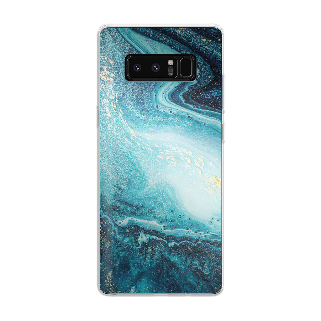 Blue Water Glitter Galaxy Note 8 Case