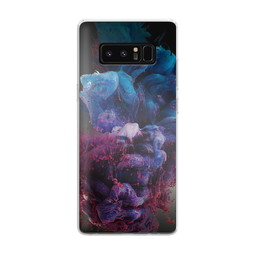 Colorful Dust Art on Black Galaxy Note 8 Case