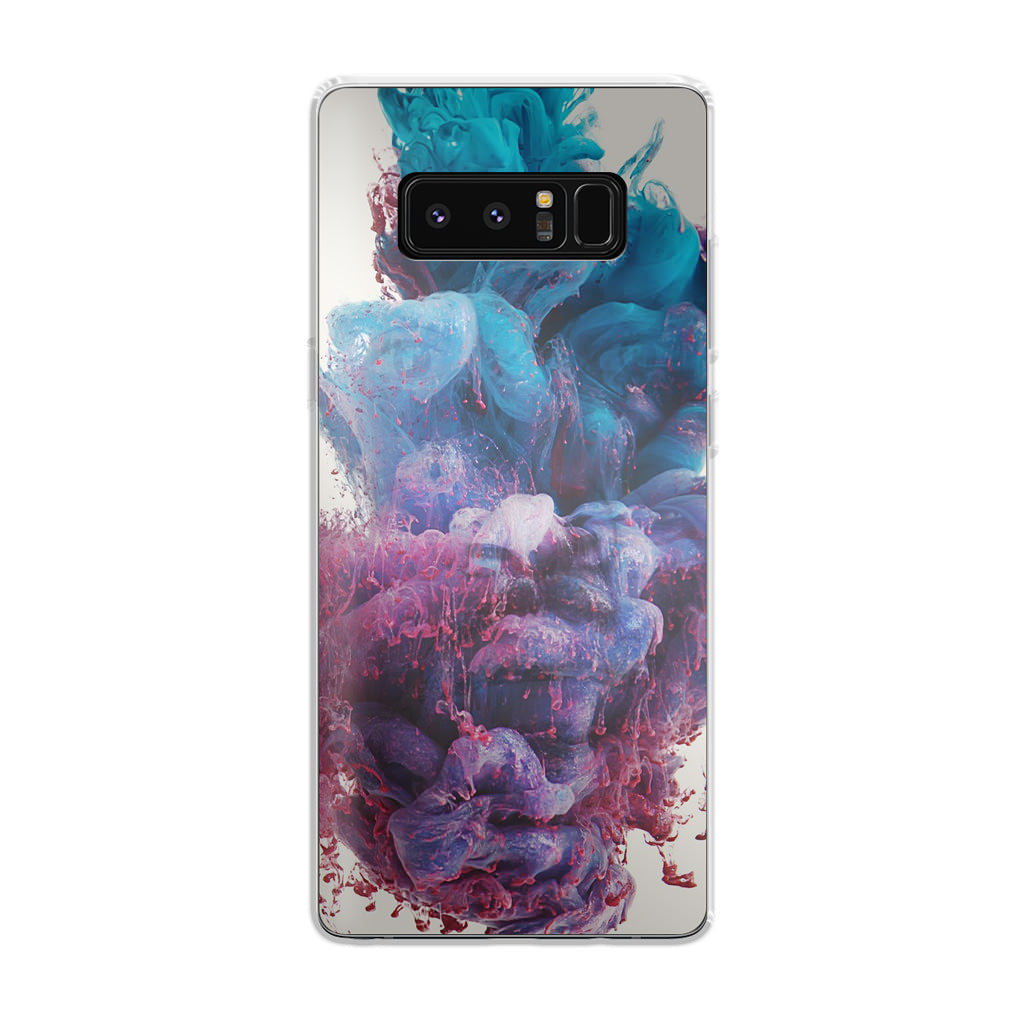 Colorful Dust Art on White Galaxy Note 8 Case