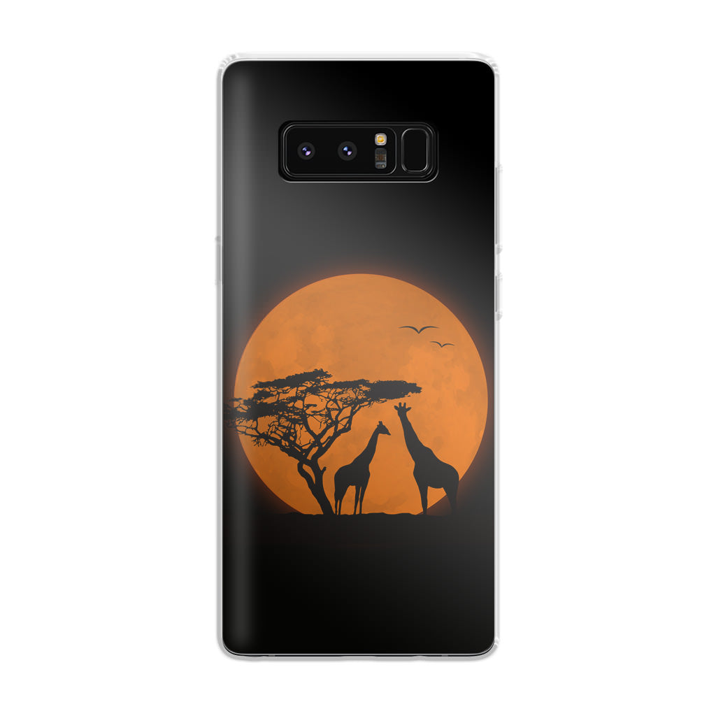 Giraffes Silhouette Galaxy Note 8 Case