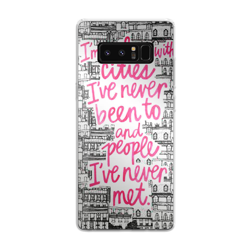 John Green Quotes I'm in Love With Cities Galaxy Note 8 Case