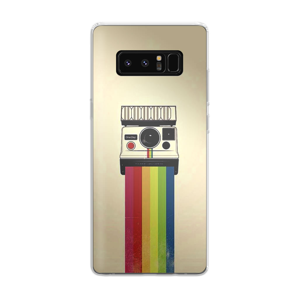 Polaroid Camera Colorful Rainbow Galaxy Note 8 Case