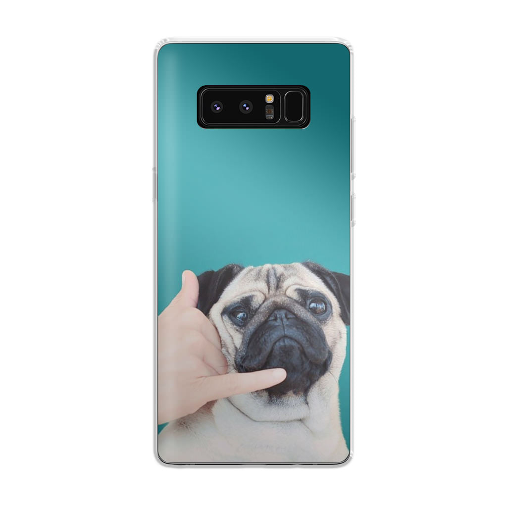 Pug is on the Phone Galaxy Note 8 Case