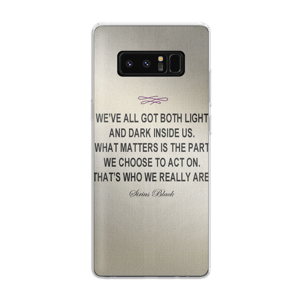 Sirius Black Quote Galaxy Note 8 Case