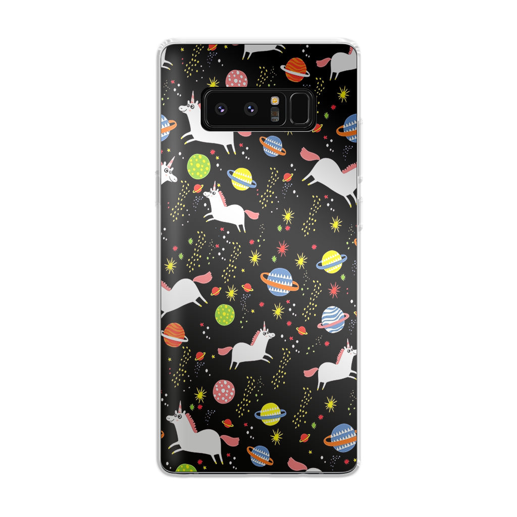 Space Unicorn Pattern Galaxy Note 8 Case