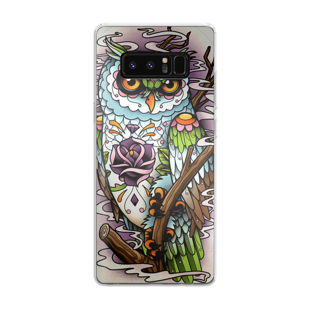 Sugar Skull Owl Tattoo Galaxy Note 8 Case