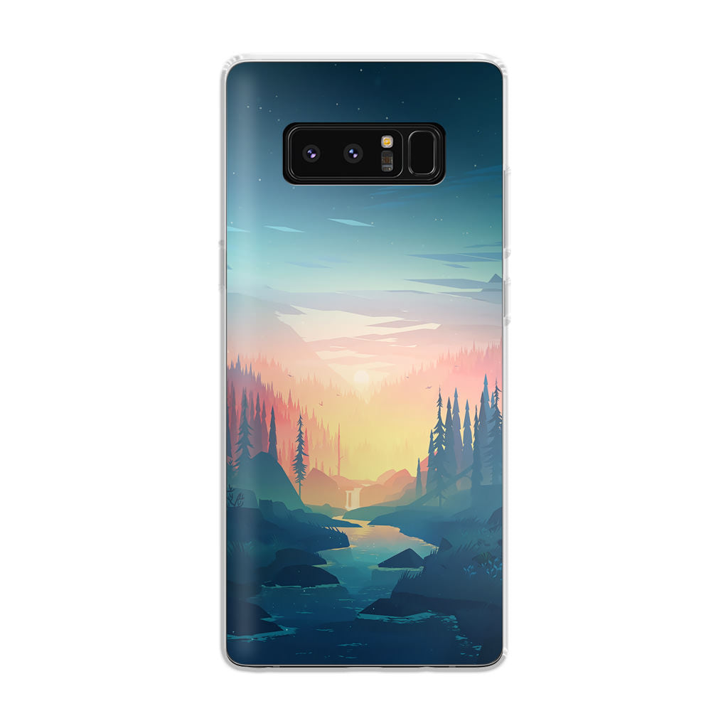 Sunset at The River Galaxy Note 8 Case