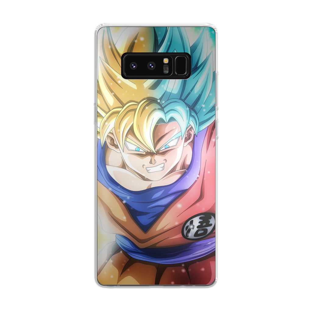 Goku SSJ 1 to SSJ Blue Galaxy Note 8 Case