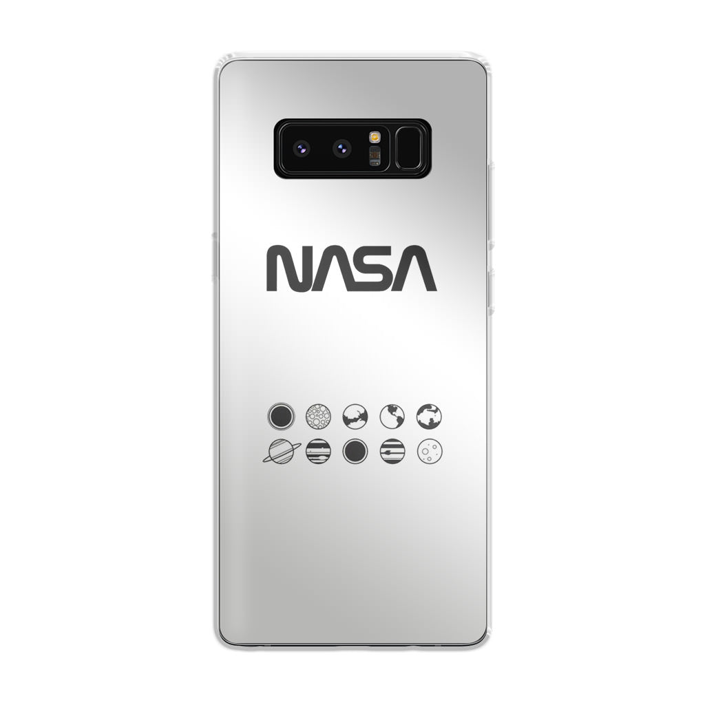 NASA Minimalist White Galaxy Note 8 Case