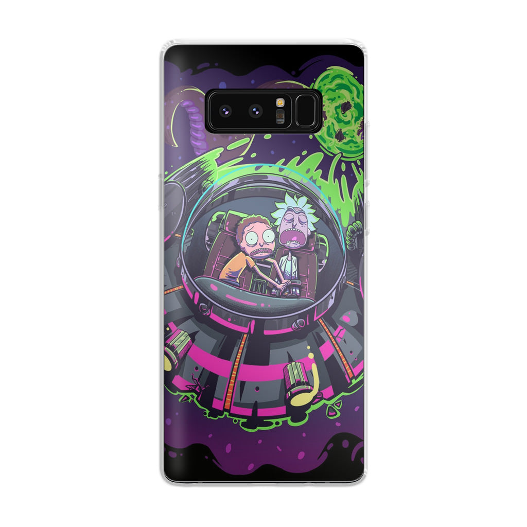 Rick And Morty Spaceship Galaxy Note 8 Case