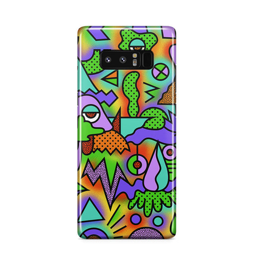 Abstract Colorful Doodle Art Galaxy Note 8 Case
