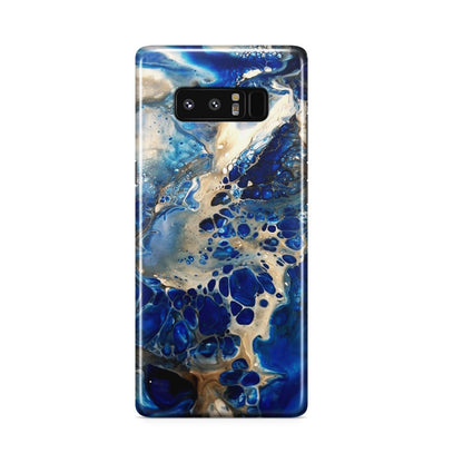 Abstract Golden Blue Paint Art Galaxy Note 8 Case