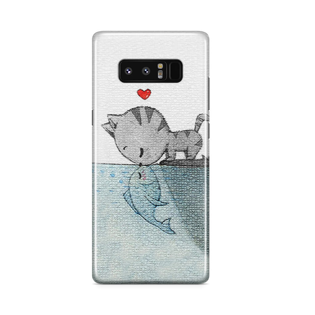 Cat Fish Kisses Galaxy Note 8 Case