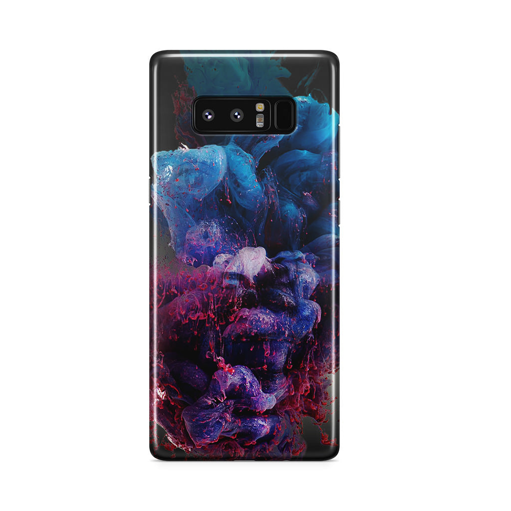 Colorful Dust Art on Black Galaxy Note 8 Case