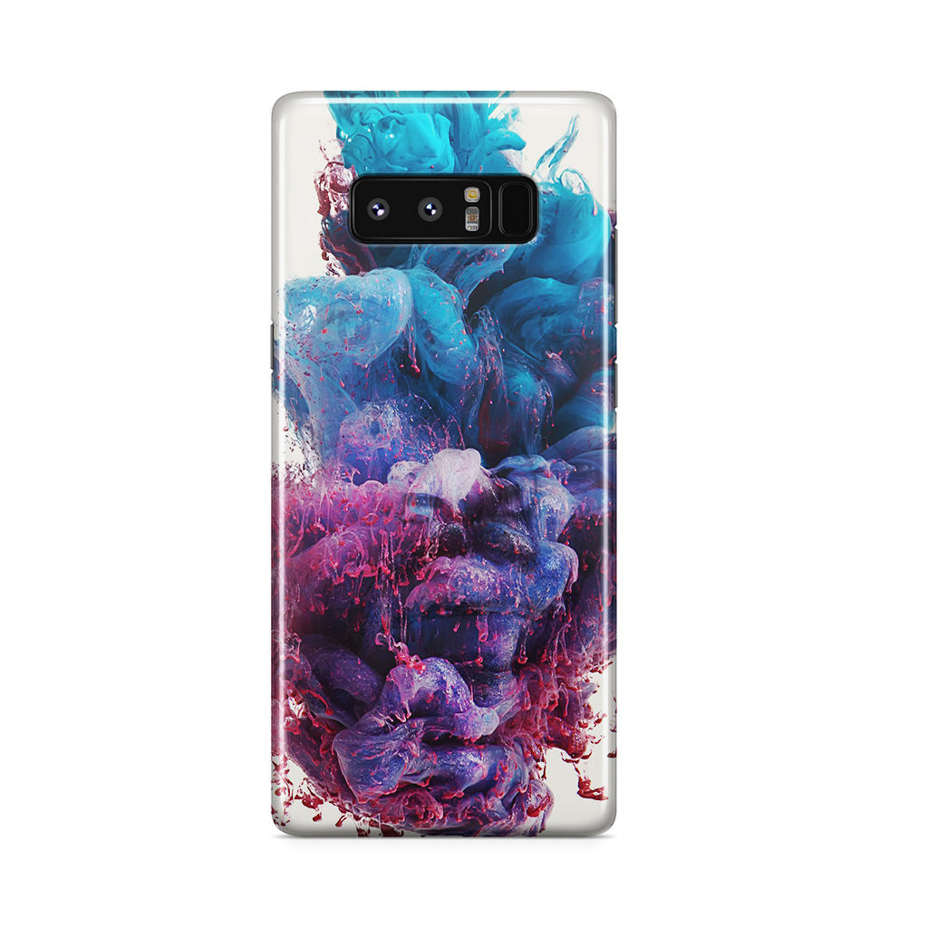 Colorful Dust Art on White Galaxy Note 8 Case