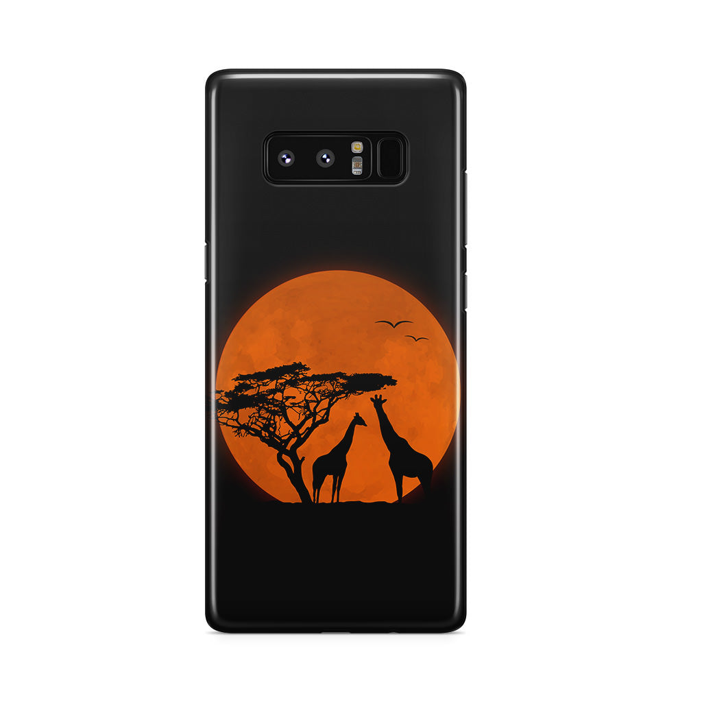 Giraffes Silhouette Galaxy Note 8 Case