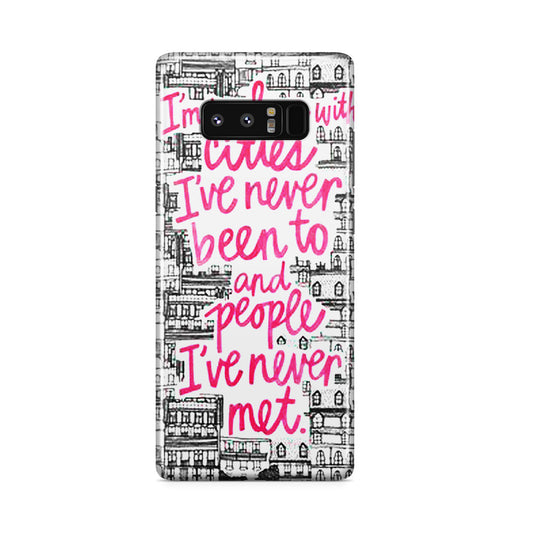 John Green Quotes I'm in Love With Cities Galaxy Note 8 Case