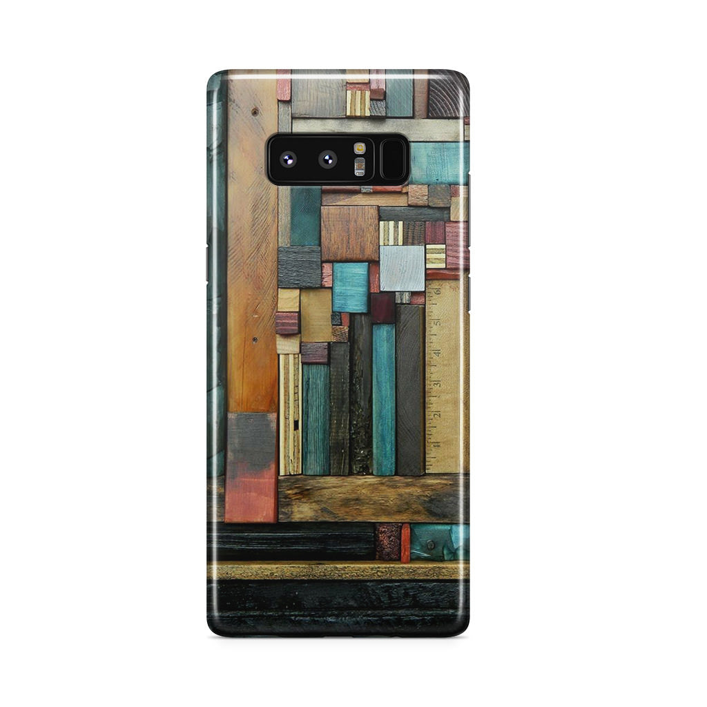 Painted Abstract Wood Sculptures Galaxy Note 8 Case