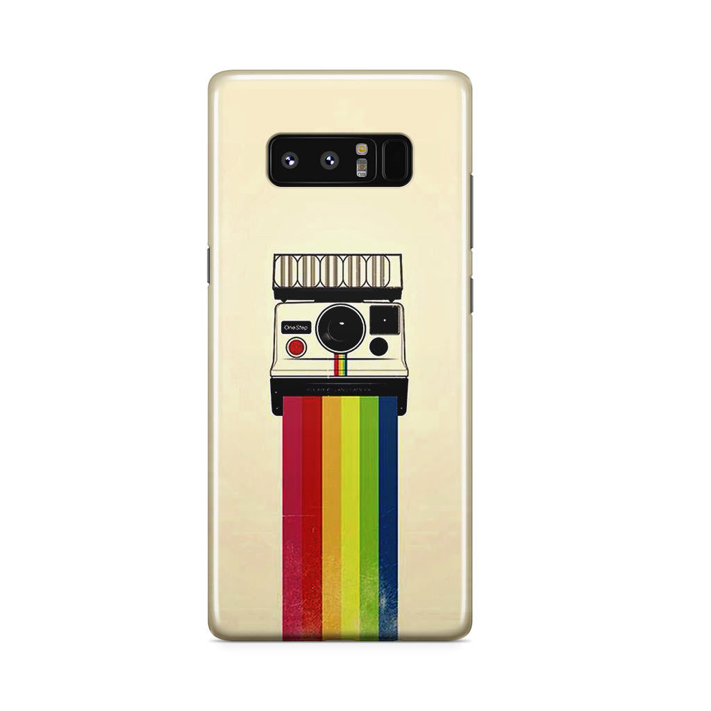 Polaroid Camera Colorful Rainbow Galaxy Note 8 Case