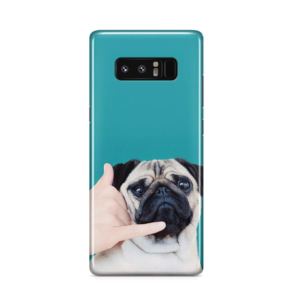 Pug is on the Phone Galaxy Note 8 Case