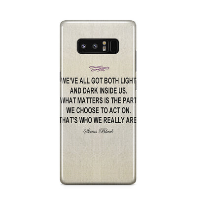 Sirius Black Quote Galaxy Note 8 Case