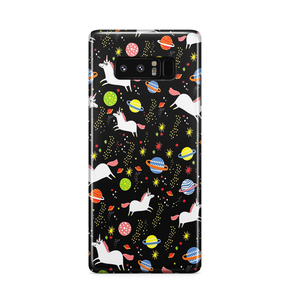 Space Unicorn Pattern Galaxy Note 8 Case