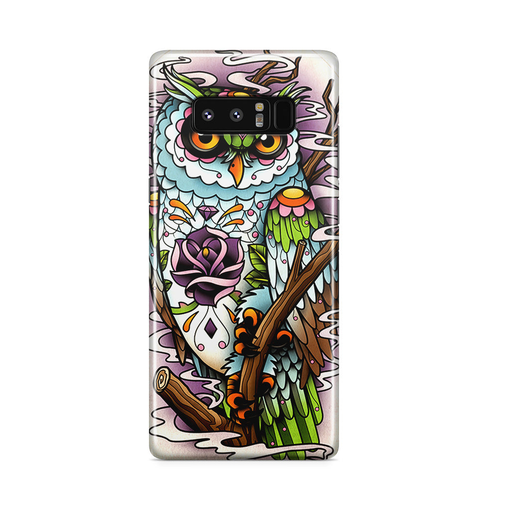 Sugar Skull Owl Tattoo Galaxy Note 8 Case