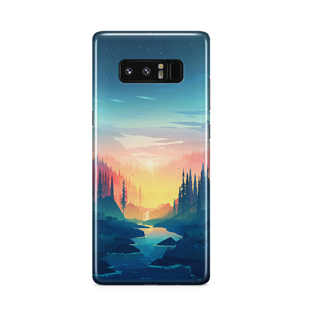 Sunset at The River Galaxy Note 8 Case