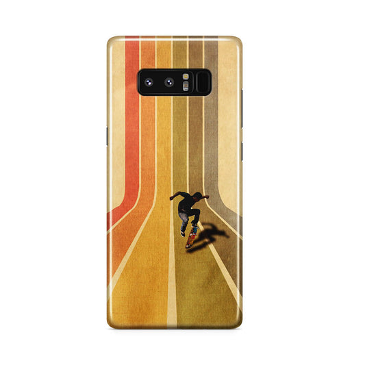 Vintage Skateboard On Colorful Stipe Runway Galaxy Note 8 Case