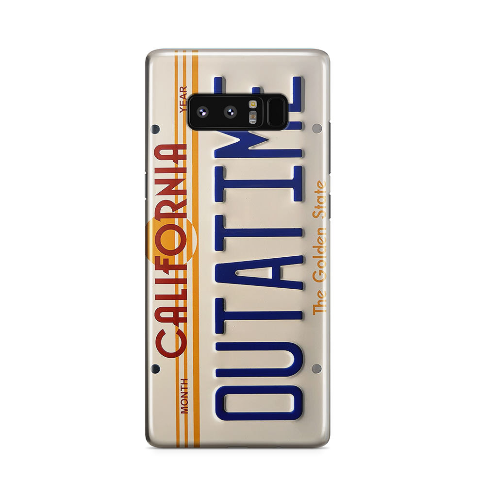 Back to the Future License Plate Outatime Galaxy Note 8 Case