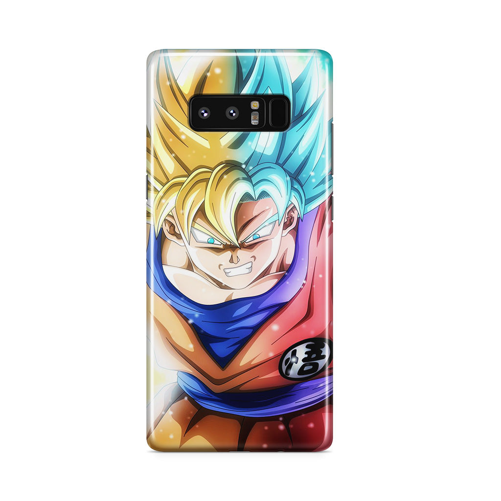 Goku SSJ 1 to SSJ Blue Galaxy Note 8 Case