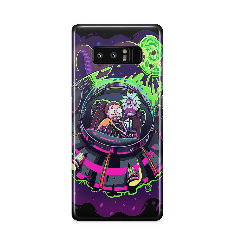 Rick And Morty Spaceship Galaxy Note 8 Case