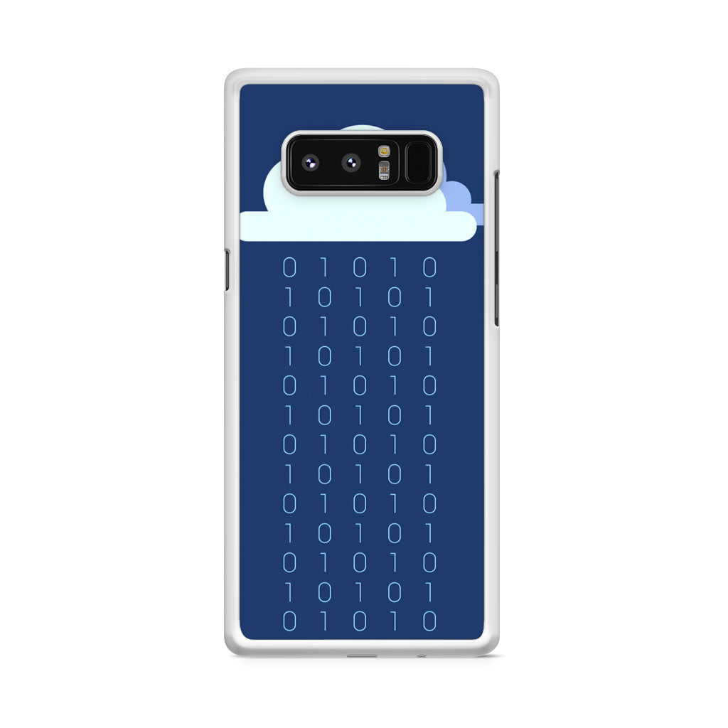 Abstract Binary Minimalist Galaxy Note 8 Case