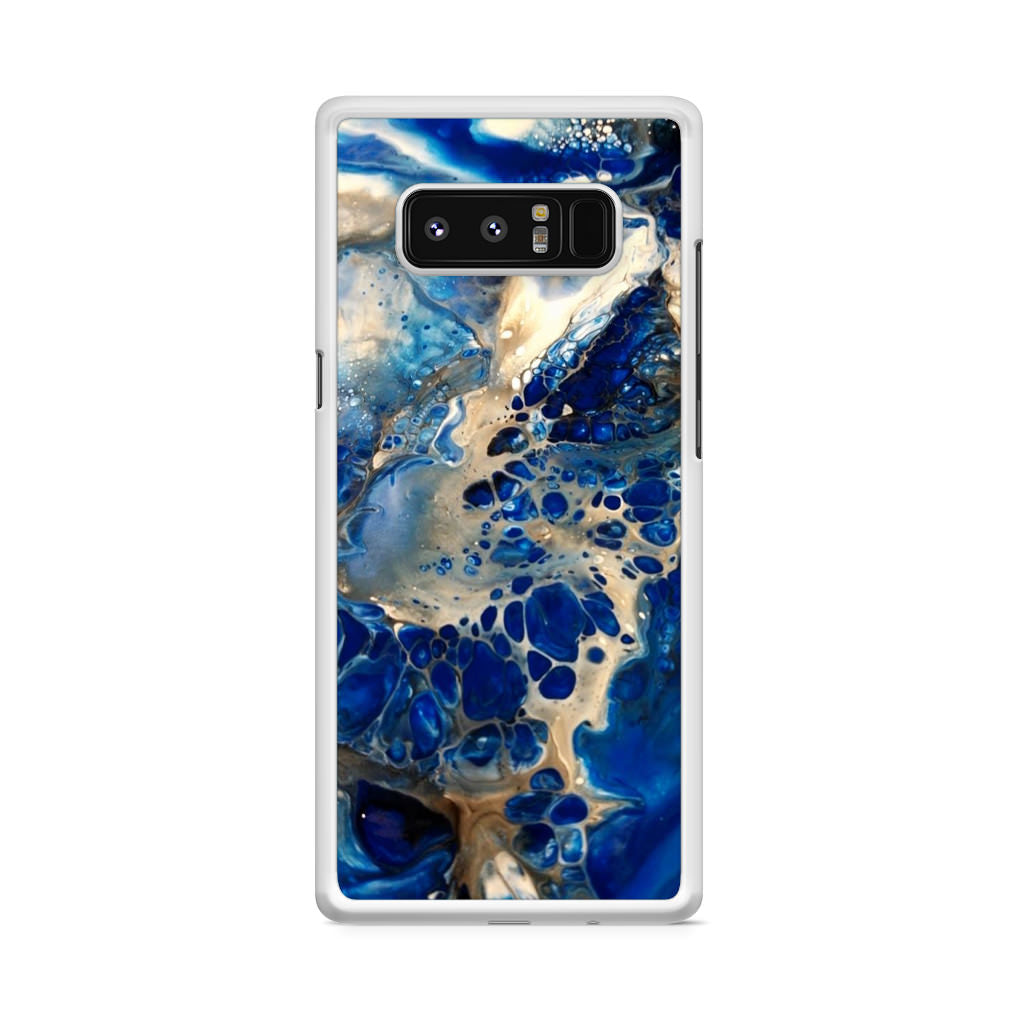 Abstract Golden Blue Paint Art Galaxy Note 8 Case