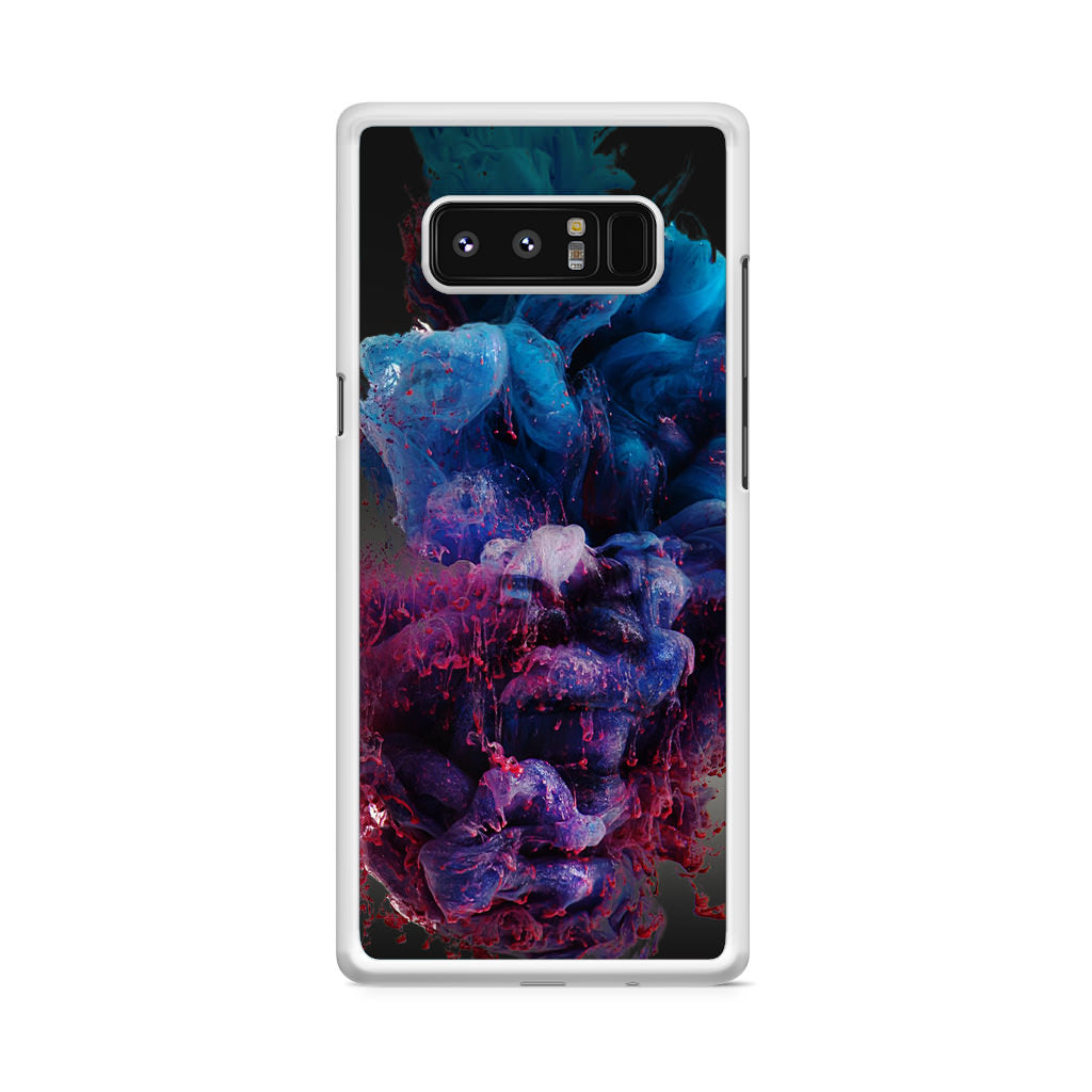 Colorful Dust Art on Black Galaxy Note 8 Case