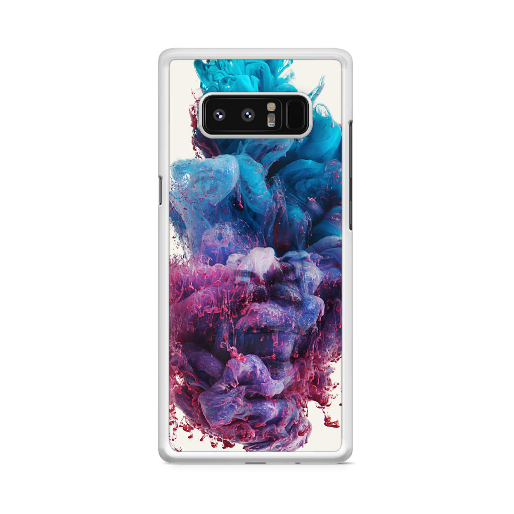 Colorful Dust Art on White Galaxy Note 8 Case