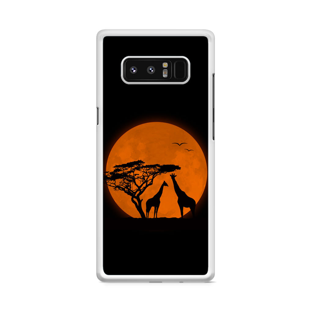 Giraffes Silhouette Galaxy Note 8 Case