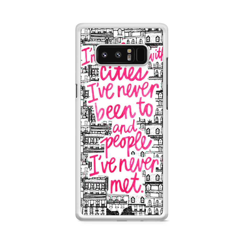 John Green Quotes I'm in Love With Cities Galaxy Note 8 Case