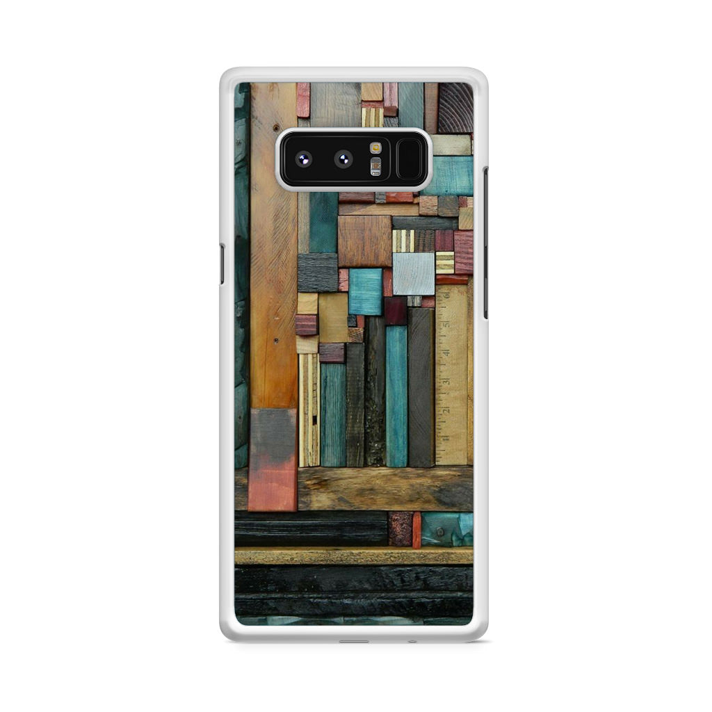 Painted Abstract Wood Sculptures Galaxy Note 8 Case