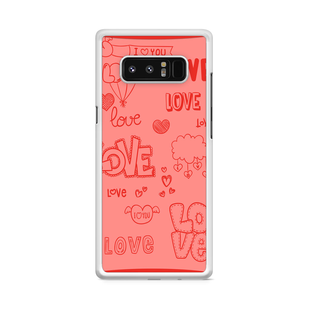 Pink Lover Galaxy Note 8 Case