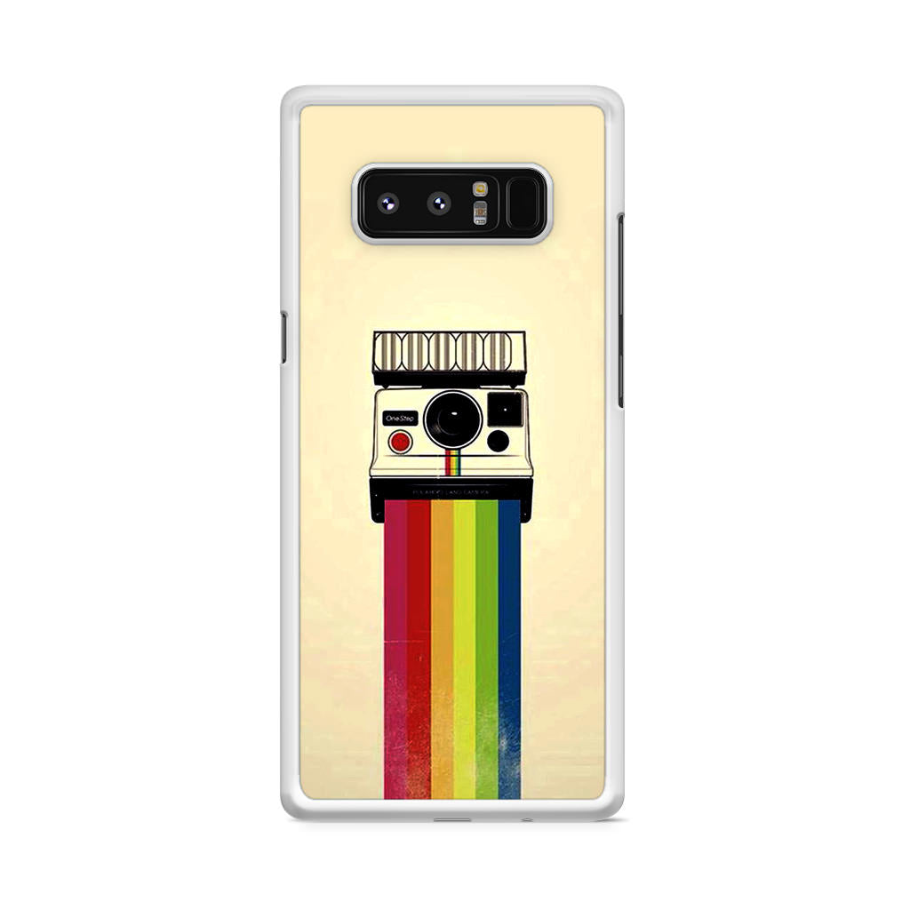 Polaroid Camera Colorful Rainbow Galaxy Note 8 Case